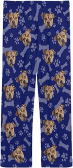 MyPupSocks Custom Pet Face Pajamas Pants Photo Pajama Bottoms for Men S-XXL