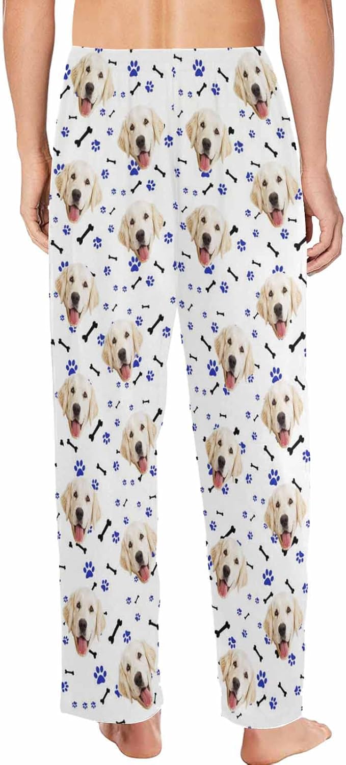 MyPupSocks Personalized Face Pajamas Pants Photo Pajama Bottoms for Men S-XXL