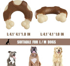 Durable Nylon Dog Toys, 2 Pack Tough Chew Toys for Aggressive Chewers, Beef-Flavored Hoof-Shaped Dog Chew Bones for Large/Medium Breed Dogs, Teeth Cleaning and Anxiety Relief