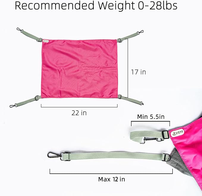 2 Pcs Small Kitty Cat Hammock for Cage,2 Pieces Reversible Cat Hanging Hammock,Cat Hammock Hanging,Washable Soft Outdoor Cat Mat,Waterproof Cooling Kittens Pad for Cats (Large, RedRed)