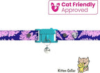 Kittyrama Botanicals Fern Kitten Collar. Award Winning. Hypoallergenic, Quick Release Breakaway, Comfy & Soft. Vet Approved. Other Styles Available