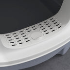 PawHut Cat Litter Box with Lid, Covered Kitty Litter Box Enclosed with Scoop, Drawer, Top Entry, Deodorizing Bags, Easy to Clean, Odor Control, Gray