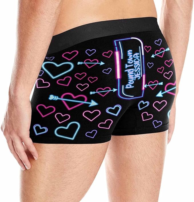 M YESCUSTOM Custom Faces Funny Short Briefs Gift for Husband Underwear