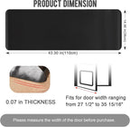 Uross Carpet Protector for Pets -3.6FT 2PCS Black Round Corner Plastic Carpet Protector, Under Door Cat Carpet Protector for Doorway, Anti Cat Scratch Carpet Mat, Stop Cats from Scratching Carpet
