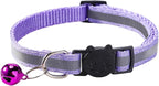14 Pack Breakaway Cat Collar with Bell, Reflective Kitten Collar for Girl Boy Cats, Safety Buckle Adjustable 7.5-12.5 Inch, 0.4 Inch Width Lightweight, Pet Gifts (Multi-Colored)