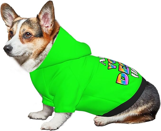 Custom Dog Hoodie, Personalized Dog Sweatshirt, Dog Clothes for Small Dogs Customizable, Lime, XS, Ropa para Perros Pequeños, Customized Pets Puppy Clothes, Personalized Gifts