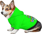 Personalized Dog Hoodie Custom Hooded Pet Warm Pullover Sweatshirt with Name Number Clothes for Chihuahua Pupppy Kitten Hoodies Puppy Soft Sweater Winter Small Dogs Cats, Lime, L,