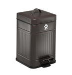 Dog Poop Trash Can Outside - Outdoor Dog Waste Trash Can with Lid - Odor Proof Waste Station Container for Backyard - 5L/1.3Gal (Mulch)