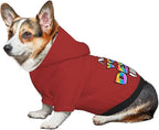 Personalized Dog Hoodie Custom Hooded Pet Warm Pullover Sweatshirt with Name Number Clothes for Chihuahua Pupppy Kitten Hoodies Puppy Soft Sweater Winter Small Dogs Cats, Brown, L,