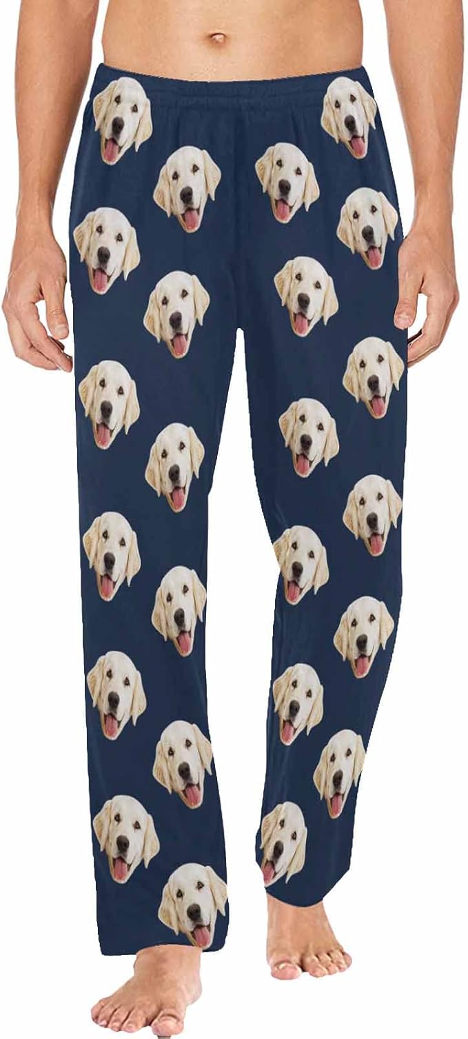 MyPupSocks Personalized Face Pajamas Pants Photo Pajama Bottoms for Men S-XXL