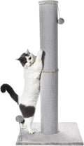 Cat Scratching Post Carpet Scratching Post 41" for Indoor Cats, Tall Cat Scratch Post, Carpet Cats Scratcher with Replaceable Toys, Sturdy Base, Large, Light Gray