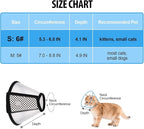 Depets Adjustable Recovery Pet Cone E-Collar for Cats Kittens Rabbits, Plastic Elizabeth Protective Collar Wound Healing Practical Neck Cover, Neck Girth 6.1 in