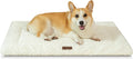 Fluffy Reversible Dog Bed Mat - Ultra Soft & Machine Washable Dog Crate Pad fit for Metal Kennel, Cozy Sleeping Mat, 29" x 18", Beige