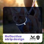 Rttochfy Cat Harness and Leash Set, Escape Proof Kitten Harness, Soft and Breathable Vest with Reflective Strip, Easy to Wear for Cats Walking and Traveling (Orange, L)
