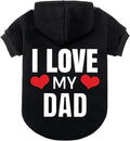 EXPAWLORER Dog Hoodie-Soft and Warm Dog Sweaters, Pet Clothes Autumn Winter Coat Sweatshirt with I Love My DAD Print for Puppy,Cat, Small Medium Large Dogs