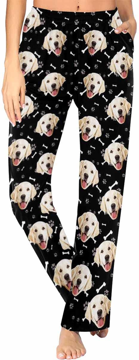 Custom Face Pajamas Pants Personalized Sleepwear Bottoms for Women XS-XXL