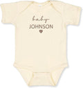 COUPLEHOODIES Personalized Baby Onesie Bodysuit – Custom Embroidery Gift for Pregnancy Reveal Baby Shower or First Grandchild