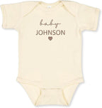 COUPLEHOODIES Personalized Baby Onesie Bodysuit – Custom Embroidery Gift for Pregnancy Reveal Baby Shower or First Grandchild