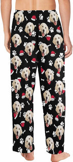 MyPupSocks Custom Pet Face Pajamas Pants Photo Pajama Bottoms for Men S-XXL