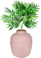 Good Pet Stuff Hidden Litter Box Planter, Decorative Cat Litter Enclosure with Carbon Filter, Artificial Plant, Easy Clean, Indoor Design, Original Round Style, Essentials Kit, Pink Coral