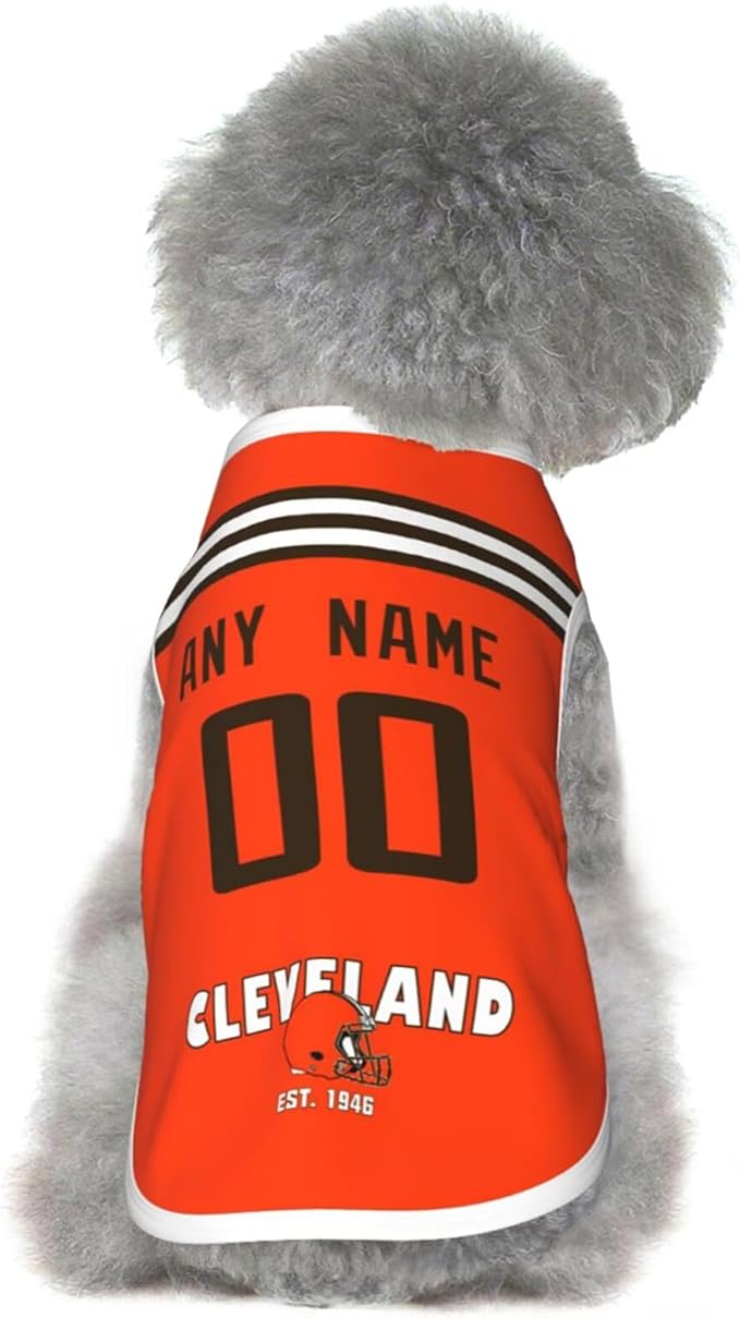 Cleveland Dog Clothes Jersey Pet Jersey Customized Any Name & Number S-5XL for Small Middle and Big Dogs