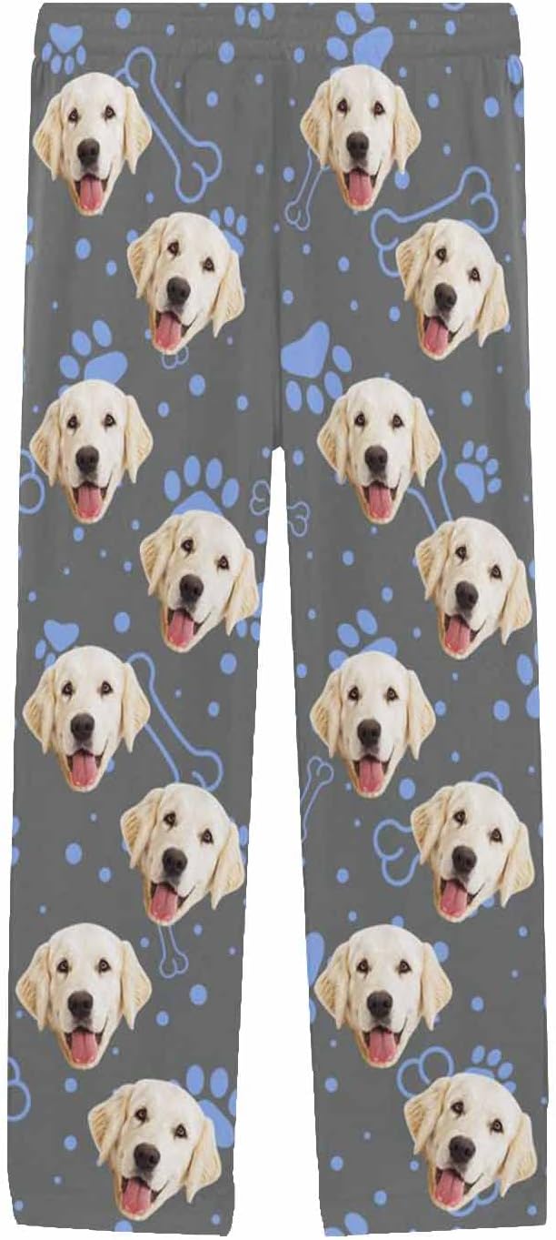MyPupSocks Personalized Face Pajamas Pants Photo Pajama Bottoms for Men S-XXL