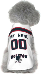 Houston Dog Clothes Jersey Pet Jersey Customized Any Name & Number S-5XL for Small Middle and Big Dogs