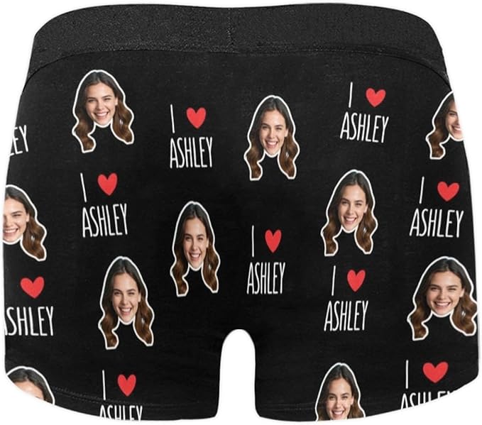 M YESCUSTOM Custom Boxers Briefs for Men Personalized Boxers with Face Mens Funny Underwear with Photo XS-5XL