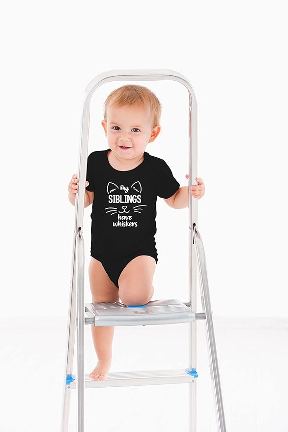 AW Fashions My Siblings Have Whiskers Baby Bodysuit Funny Cute Infant Outfit Romper Clothing Boys Girls