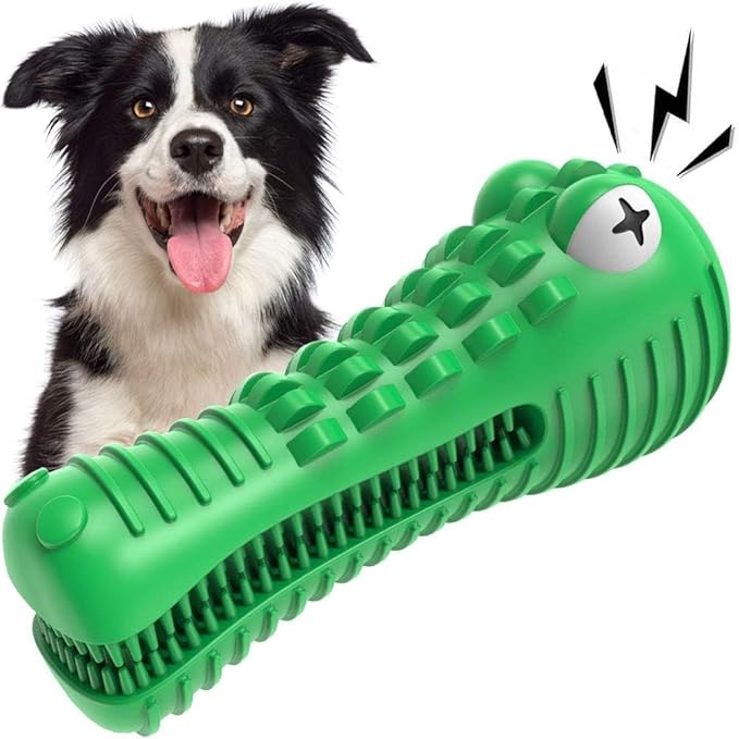 Dog Toys for Aggressive Chewers Large Medium Breed, Indestructible Dog Toothbrush Chew Toys, Squeaky Interactive Tough Extremely Durable, Dogs Toys to Keep Them Busy