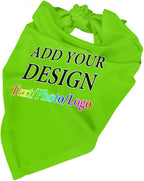 Personalized Dog Scarf Add Your Design Custom Dog Bandanas with Photo Name Text Image Customized Triangular Head Scarf Gifts for Small Medium Large Dogs Cats Pets, RoyalBlue