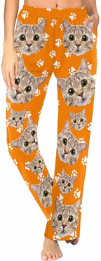 FunStudio Personalized Pajama Pants for Women Custom Photo Face Printed Pajama Bottoms with Pockets