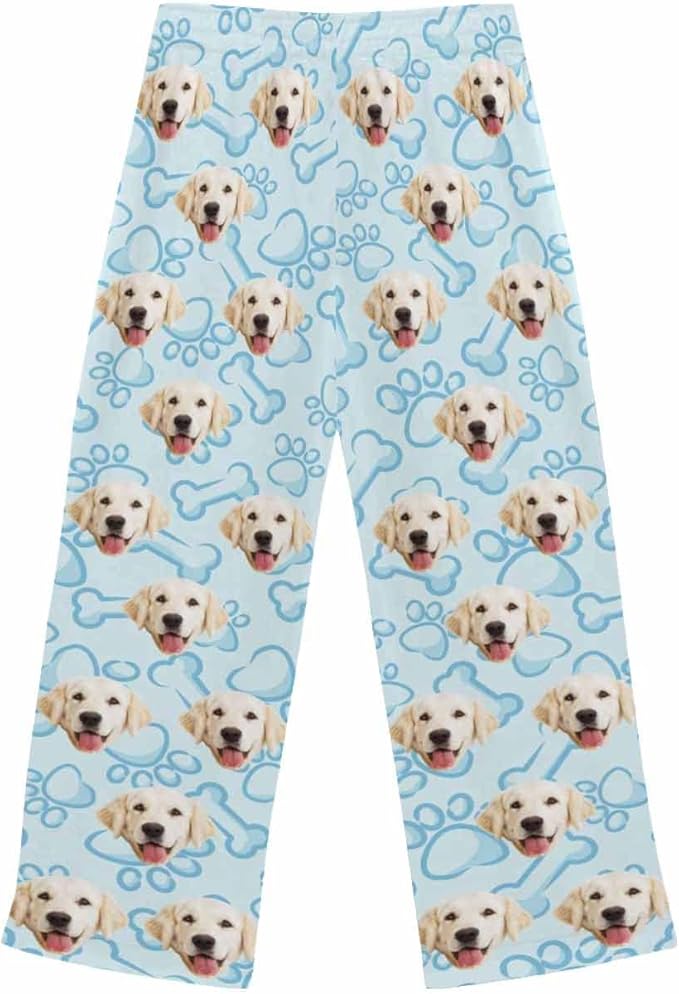 Custom Face Pajamas Pants Personalized Nightwear Bottoms for Women XS-XXL