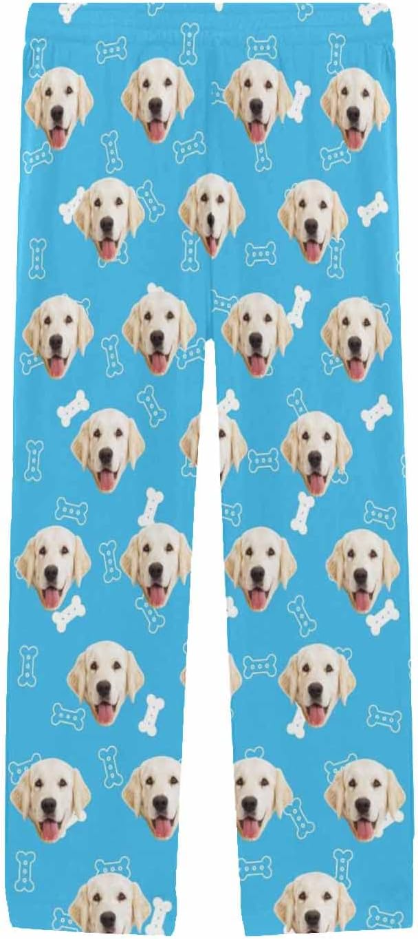 MyPupSocks Customized Face Pajamas Pants Photo Pajama Bottoms for Men S-XXL