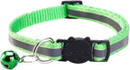 14 Pack Breakaway Cat Collar with Bell, Reflective Kitten Collar for Girl Boy Cats, Safety Buckle Adjustable 7.5-12.5 Inch, 0.4 Inch Width Lightweight, Pet Gifts (Multi-Colored)