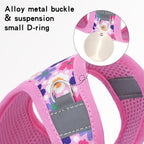 Step in Dog Harness and Leash Set, Flower Adjustable Easy Walk Puppy Harnesses, Soft Mesh No Pull Pet Vest Harness for Small Medium Dogs(Flower, S)
