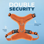 Voyager Step-in Pet Harness - All Weather Mesh, Adjustable Step in Harness for Cats and Dogs by Best Pet Supplies - Orange, XL