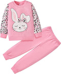 Little Girls Unicorn Outfits 2 Piece Kids Ruffle Sleeve Sweatshirt + Leggings Fall Leopard Clothing Sets 2-10 Years Old