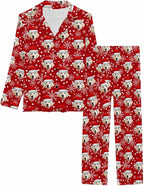 MyPupSocks Custom Face Pajamas for Women Set, Personalized Photo Long Sleepwear XS-XXL