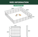 FXW MiniPaws Unleashed Dog Playpen, Expandable & Portable Design for Yard, RV Camping and Indoor Use, for Puppies and Small Dogs, 24-inch 24 Panels