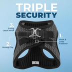 Best Pet Supplies Voyager Step-in Air Harness - All Weather Mesh, Reflective, No Pull Harness for Dogs, Cats - Secure with Hook & Loop Fastener, Buckle, Double D-Rings - Gray 2-Tone, XL