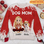 Wrappiness A Girl And Her Dog Christmas Sweatshirt - Cozy Unisex Fit Custom Shirt - Cute for Women Pet Lovers