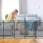 New Thickened Version Dog Playpen, 40 Inch Dog Fences for The Yard, Portable Outdoor Dog Playpen for Large/Medium/Small Dogs, Foldable Metal Dog playpen, with Doors (24 Panels, 40 Inch)