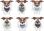 ARING PET Summer Dog Bandanas, Light Blue Flamingo Kerchief Triangle Bibs Scarf for Puppy Small Medium Large Boy Girl Dogs Cats-L