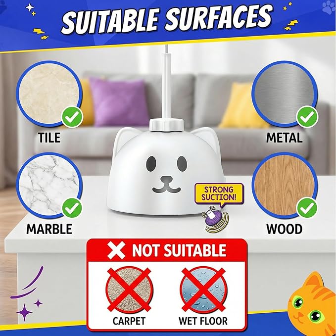 Interactive Cat Toys for Indoor Cats - Automatic Flying Bird Feather Toy, USB Rechargeable Electric Cat Teaser with Sticky Suction Base, Smart Motion Activated Self-Play Enrichment Toy for Bored Cats