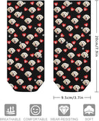 Personalized Ankle Socks with Face Custom Photo Socks Low Cut Ankle Socks Athletic Socks Valentine's Day Gifts for Women Men