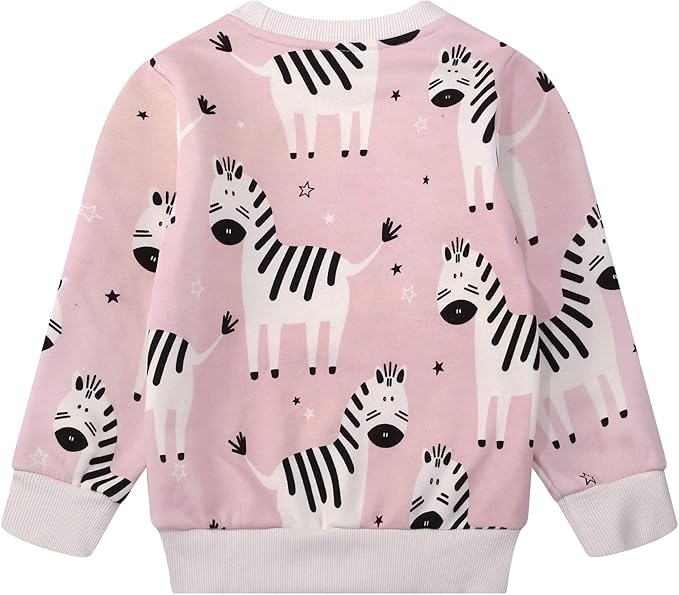 RETSUGO Toddler Baby Girls Sweatshirts Casual Pullover Crewneck Winter Long Sleeve Tops Shirts Clothes 3T-8T