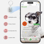 ESA Dog Tag, QR Code Dog Tag, Modifiable Free Pet Online Profile, Scannable QR Code, Scan QR Send Instant Location Alert Email, Silicone Lightweight ID Tag for Dog and Cat (White, Small)