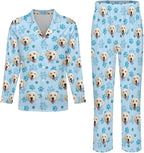 D-Story Personalized Pajamas with 1-8 Faces for Women Men, Custom Christmas Pjs, Pajamas Gifts For Family,Cat Mom,Dog Mom