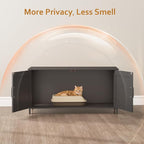 Homhedy 39.4" L Cat Litter Box Enclosure, Pet House with Barn Door, Wooden Cat Washroom Furniture,Fit Most of Litter Box, Black